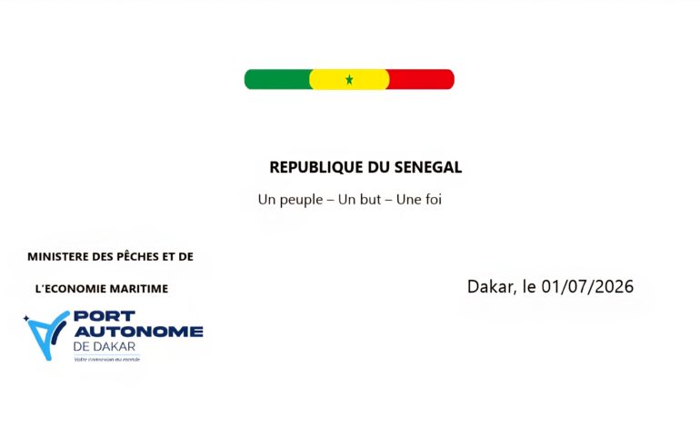  COMMUNIQUÉ DE PRESSE DU PORT AUTONOME DE DAKAR 