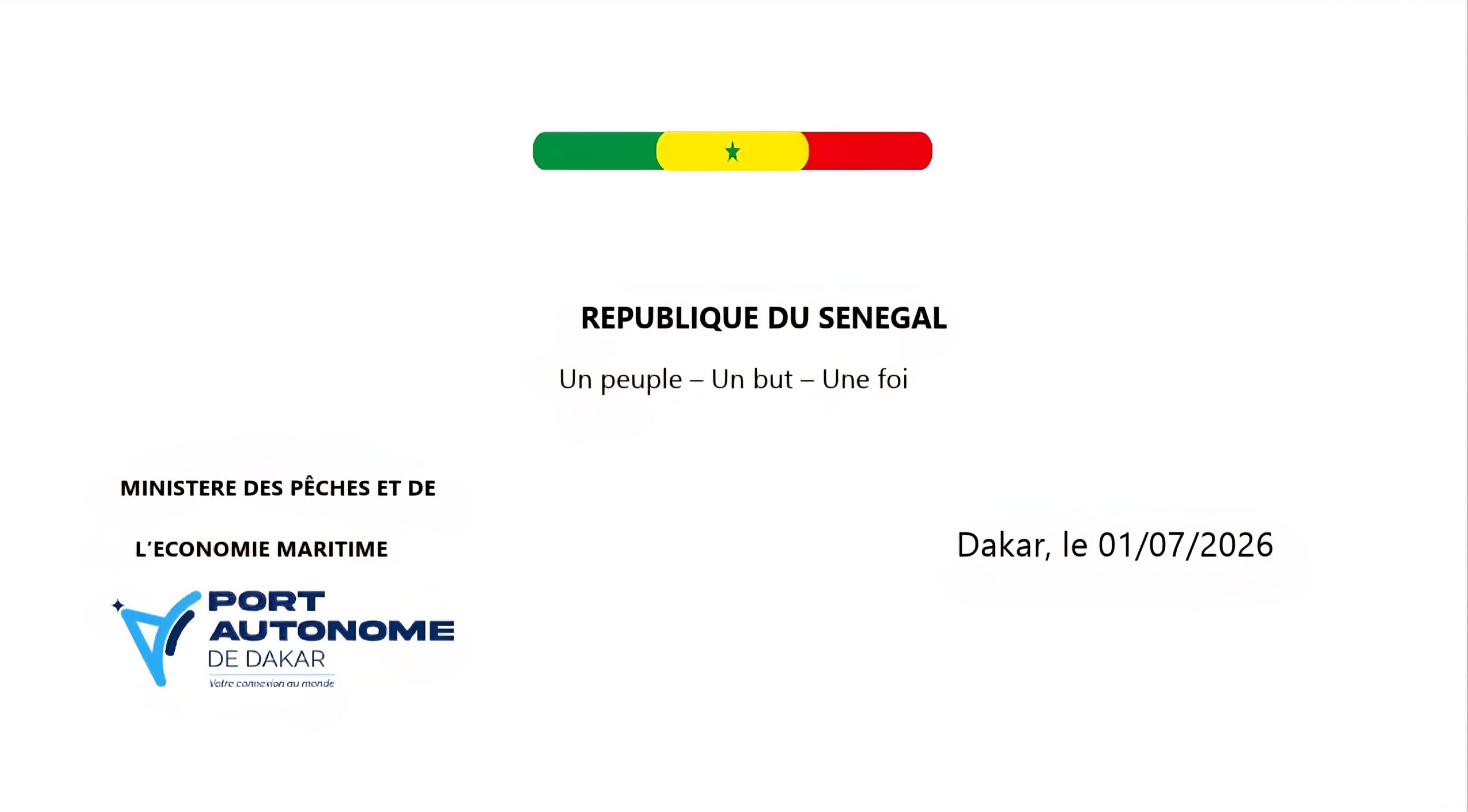 COMMUNIQUÉ DE PRESSE DU PORT AUTONOME DE DAKAR 